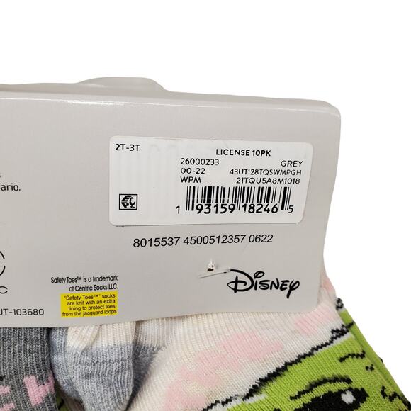 Disney Star Wars Baby Yoda Baby Girl Toddler Socks Size 2T 3T 10 Pack of Socks - Picture 6 of 9